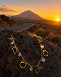 Pulsera o tobillera 7 Islas Silueta con brillitos