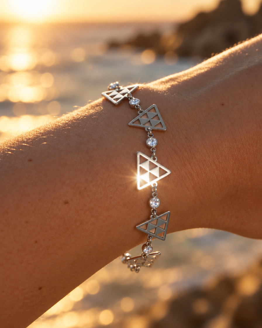 Pulsera de pintaderas con circonitas