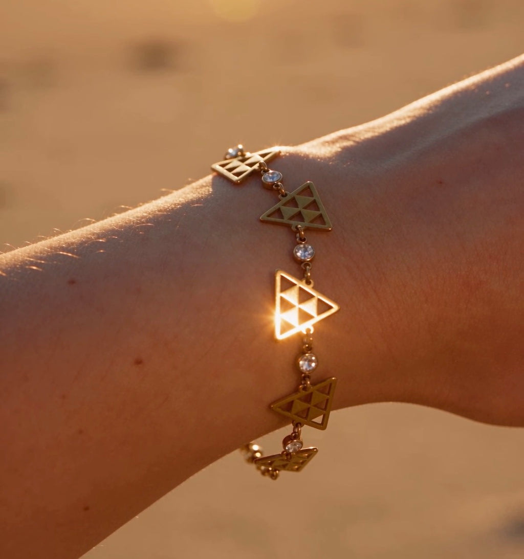 Pulsera de pintaderas con circonitas