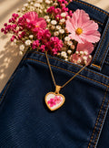 Colgante Bloom rosa doble