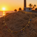Colgante 7 Islas con circonitas de colores