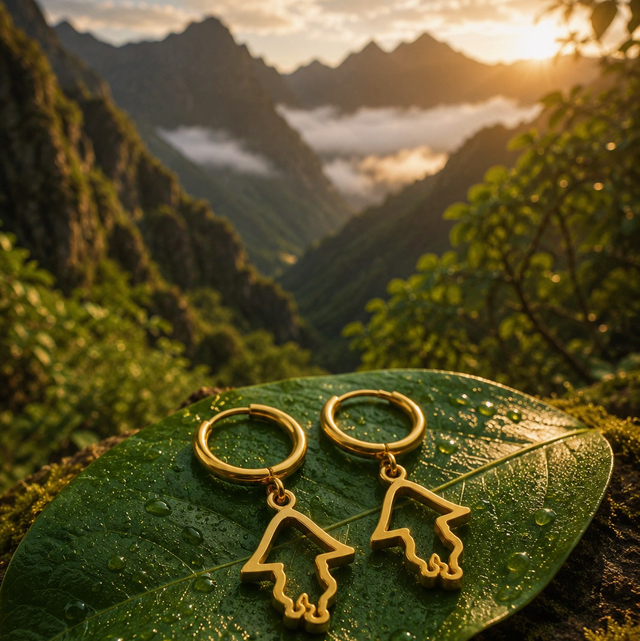 Pendientes Enano La Palma Arito + Charm colgante